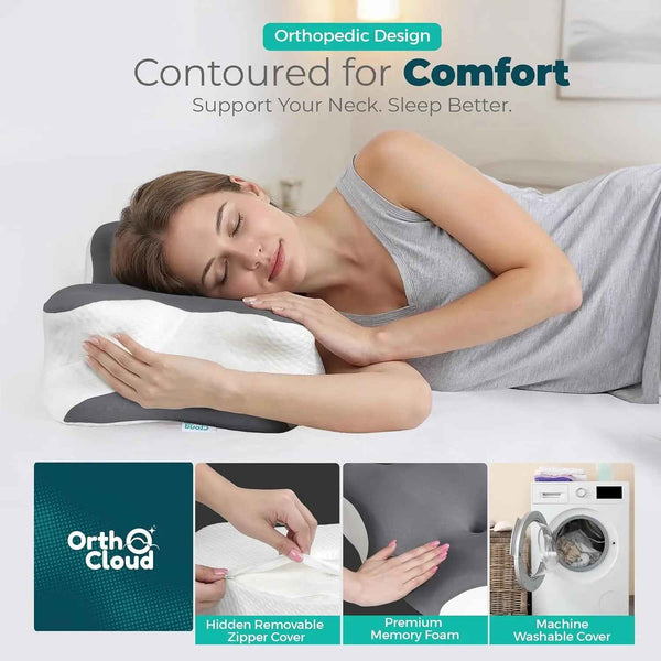 OrthoCloud Best Orthopedic Pillow: Enhance Neck Support & Sleep Quality